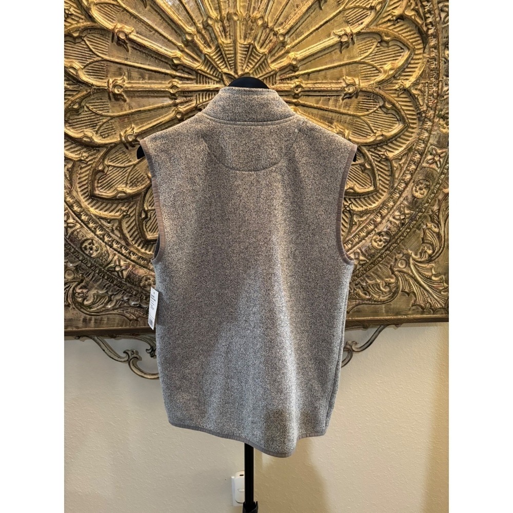 Sonoma Sweater Fleece Vest Gray Soft Touch Brushed Mens Size S Full Zip Pockets